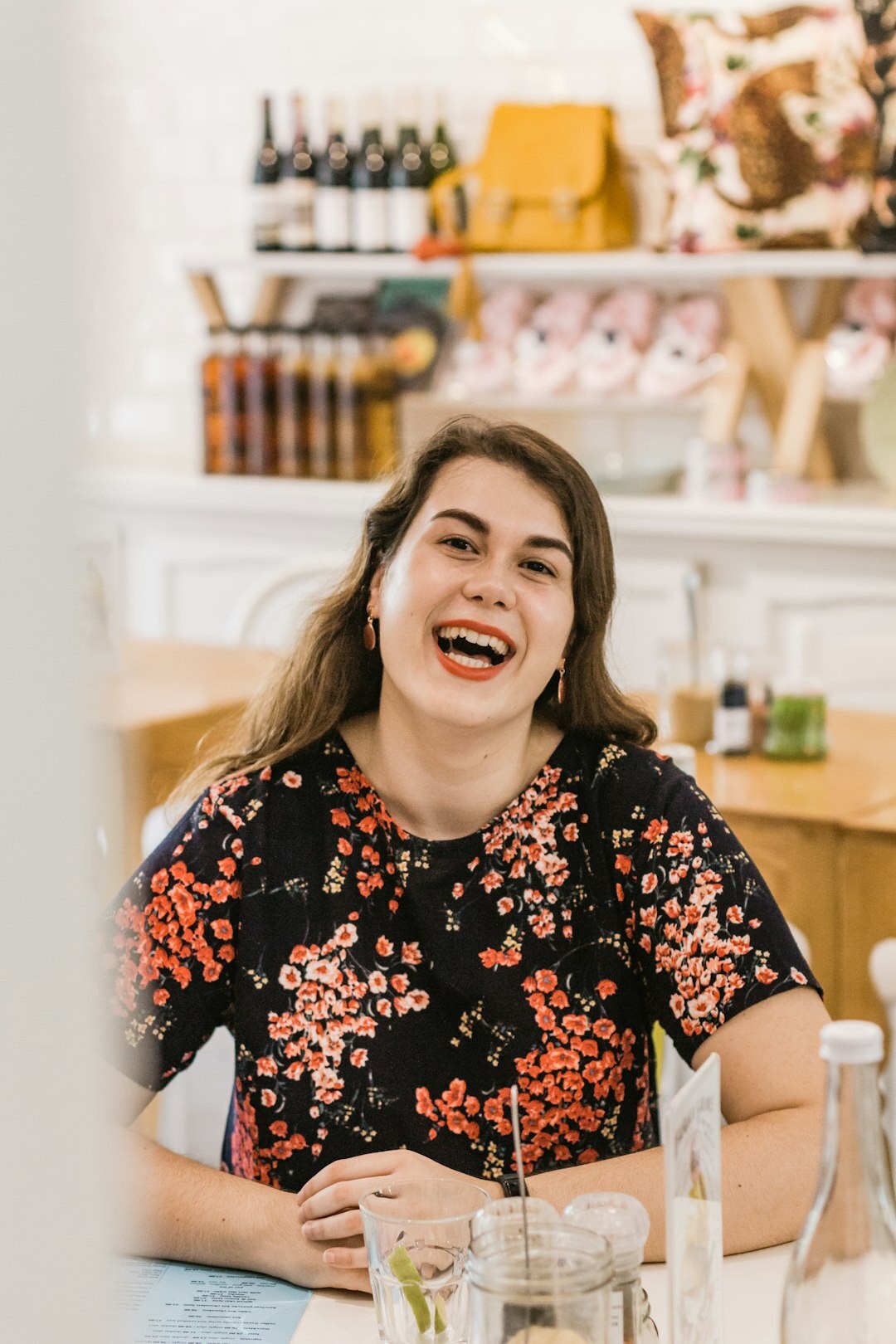 Portrait of a young Czech woman client smiling
